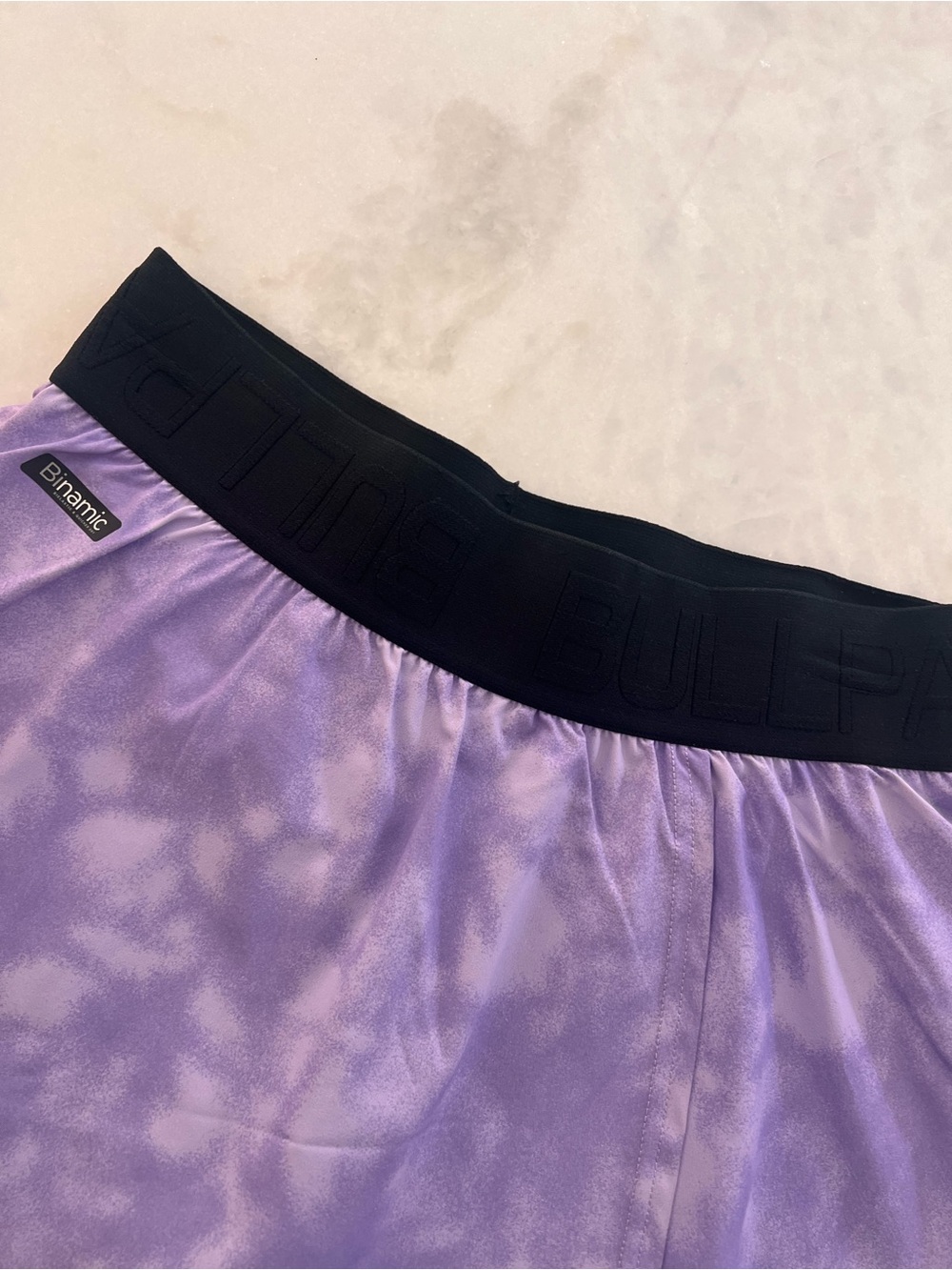 Bullpadel Lavender Tie-Dye Athletic tennis skirt with Black Logo